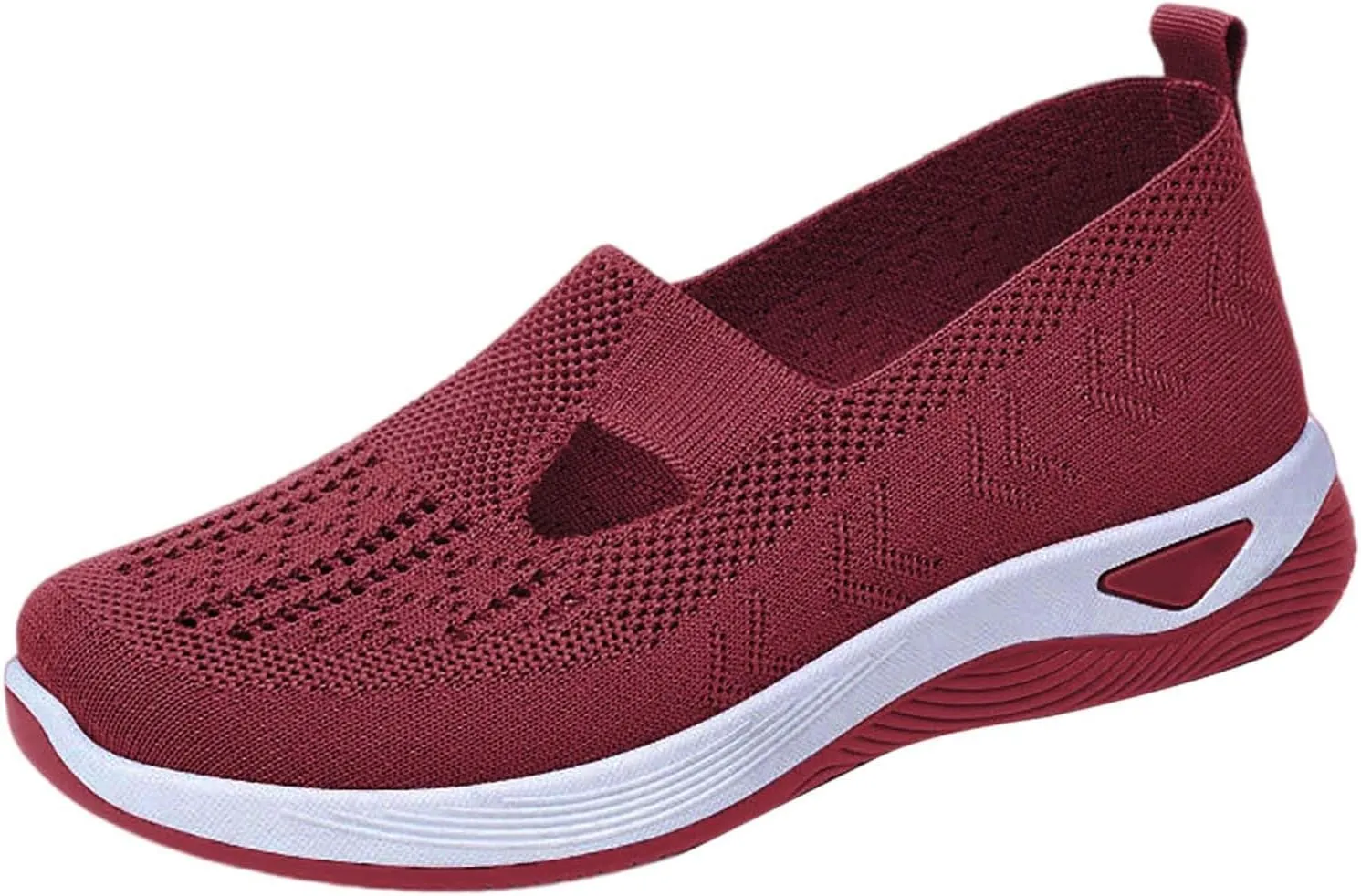 Women's Woven Orthopedic Breathable Soft Shoes Womens Running Shoes Wide Width Men's Casual Dress Shoes White Sneakers Slip On Tennis Shoe Cross Trainer Shoe
