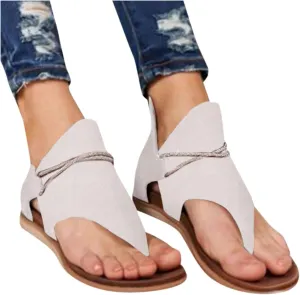 ZBYY Sandals for Women Thong Flat Slides Sexy Flip Flops Slip on Shoes Summer Beach Dressy Gladiator Flat Sandals